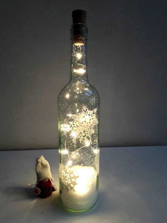 Deko Flasche mit Beleuchtung Weihnachtsdeko Bottle light
