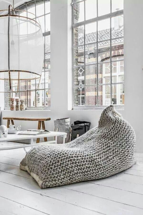 Giant Knitted Bean Bag Ideas In 2018 Pinterest Giant Knitted Bean Bag