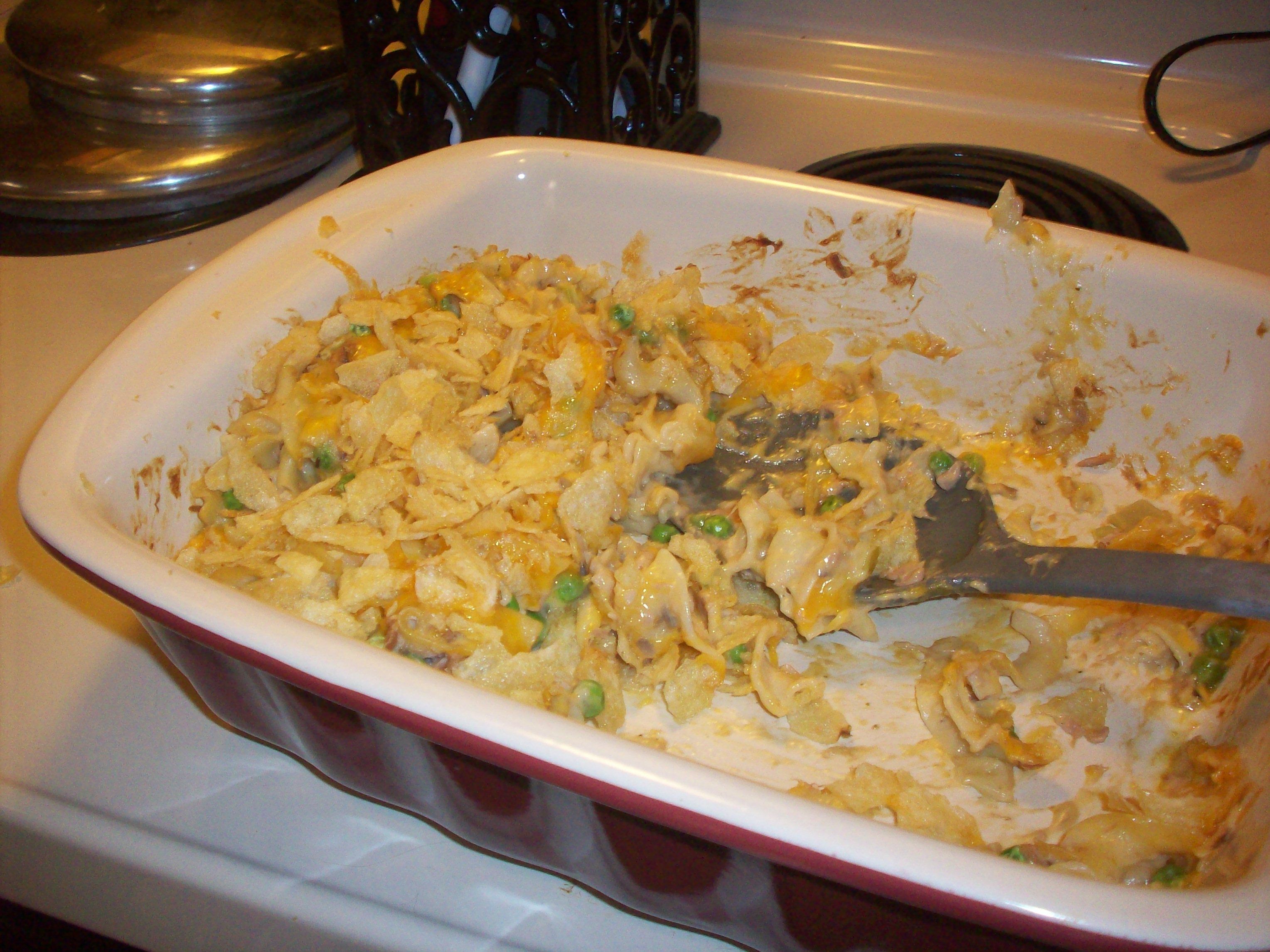 My original tuna noodle casserole recipe. 8ozs egg noodles. 6.4oz pouch