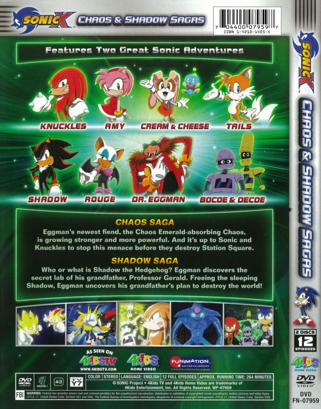 Sonic X Series New Anime 2 Dvd Box Set Chaos And Shadow Sagas Boxset Old School Cartoons Dvd Box Sonic X Series New Anime 2 Dvd Box Set Chaos And Shadow Sagas Boxset Old School Cartoons Dvd Box