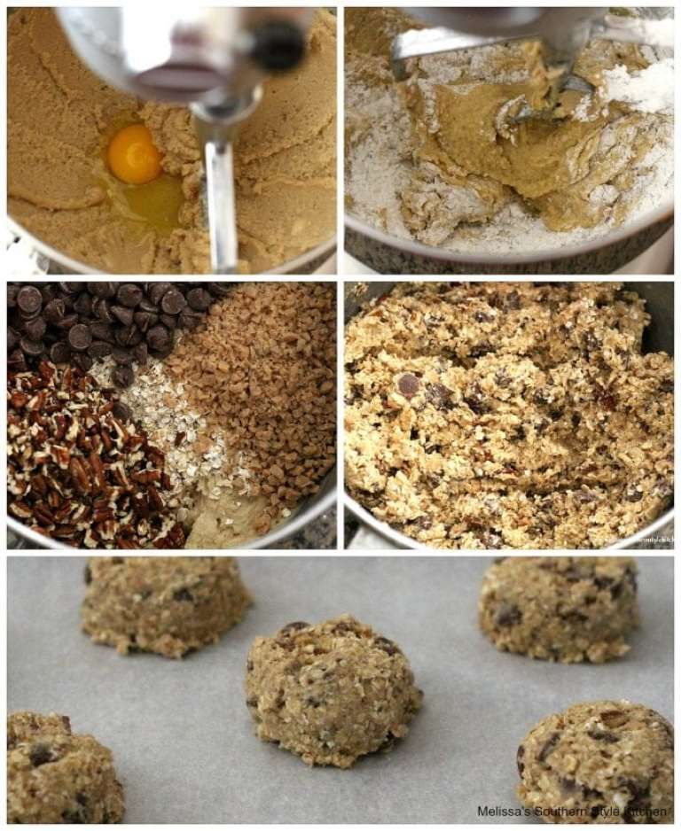These loaded-up Oatmeal Chocolate Chip Cookies won't last long in your cookie jar #oatmealcookies #chocolatechipcookies #loadedoatmealcookies #oatmealchocolatechipscookies #cookies #cookierecipes #holidaybaking #christmascookies #southernfood #southernrecipes #chocolate Oatmeal Chocolate Chip Cookie Recipe, Best Oatmeal Cookies, Oatmeal Cookie Recipes, Easy Cookies, Cookie Desserts, Yummy Cookies, Sugar Cookies, Fall Dessert Recipes, Diy Food Recipes