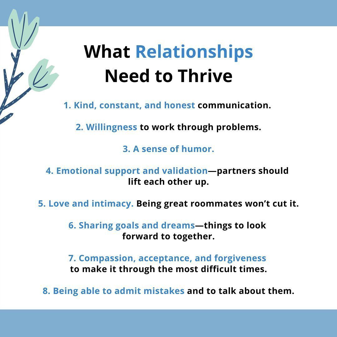 What Relationships Need to Thrive What Relationships Need to Thrive