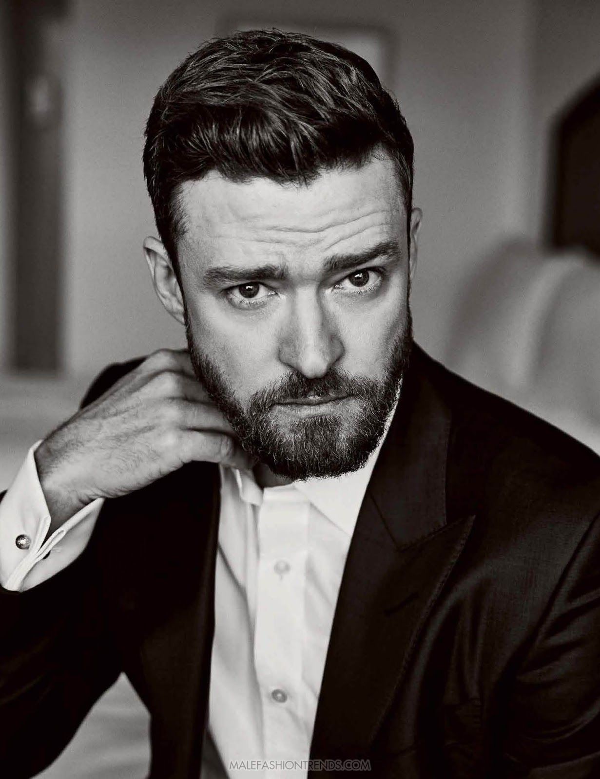 Justin Timberlake para The Hollywood Reporter por Miller Mobley | Beard styles, Justin timberlake, Heart face shape