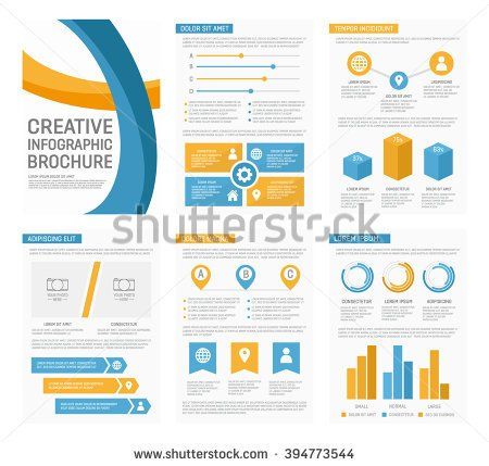 vector template for multipurpose presentation slides with graphs and presentation charts and graphs