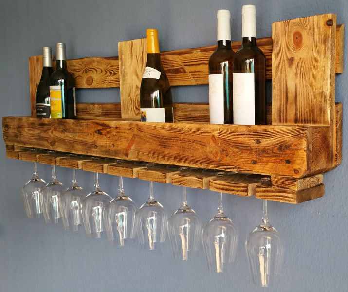 Pin von Matthias Horneck auf Weinregal | Wandregal holz WEINREGAL EURO PALETTEN MÖBEL Wandregal Holz Bar Rustikal