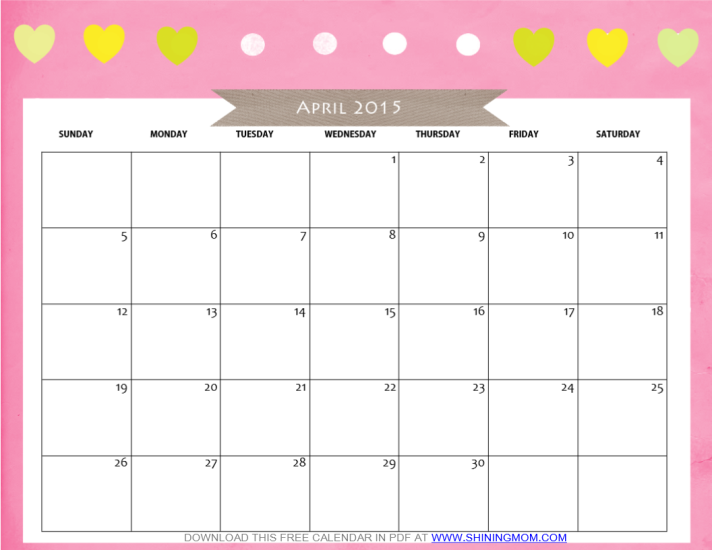 free printable april 2015 calendar by free printable classroom april 2013 calendar printable
