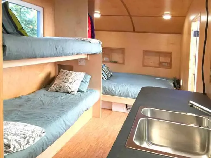9 Really Clever Teardrop Trailers (with Prices & Pictures) Teardrop Trailer Interior, Teardrop Trailer Camping, Teardrop Camper Trailer, Cargo Trailer Camper, Trailer Diy, Airstream Interior, Airstream Trailers, Camping Trailer, Vintage Airstream