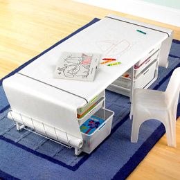 White elfa Kids\' Mesh Coloring Table with Rounded Corners ... White elfa Kids\' Mesh Coloring Table with Rounded Corners ...