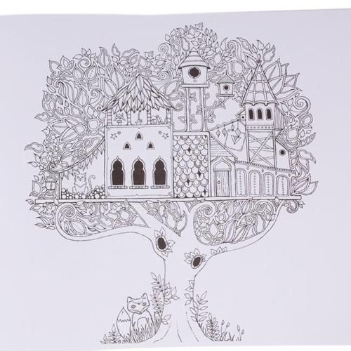 Enchanted Forest AN Inky Quest Coloring Book Paper Chinese BY Johanna 24 Pages B