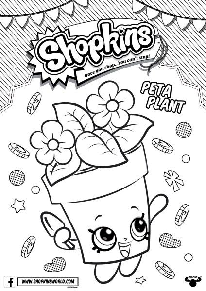 Shopkins Peta Plant Coloring Pages Printable And Book To Print For Free Find More Online Kids Adults Of