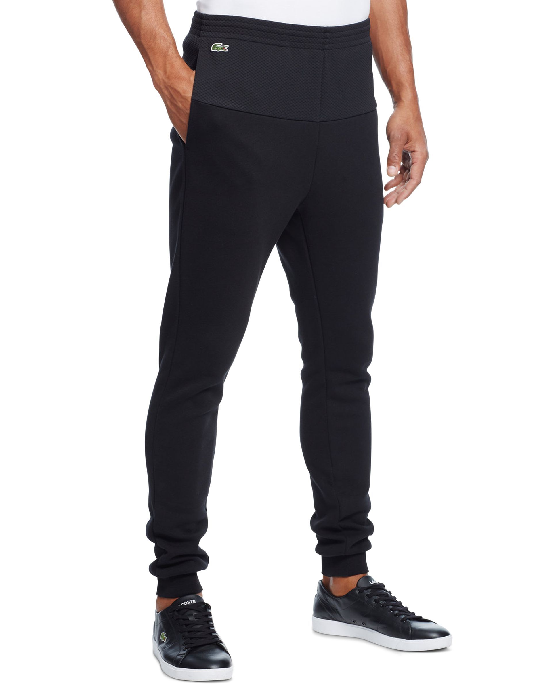 black lacoste joggers