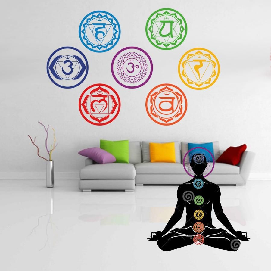 Wall Stickers Yoga Meditation Symbol Wall Decals Home Decor Wall Decoration