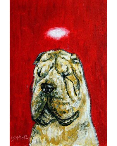rhodesian ridgeback martini dog art tile coaster gift artwork modern