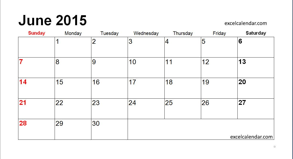 calendario mensual 2015 excel