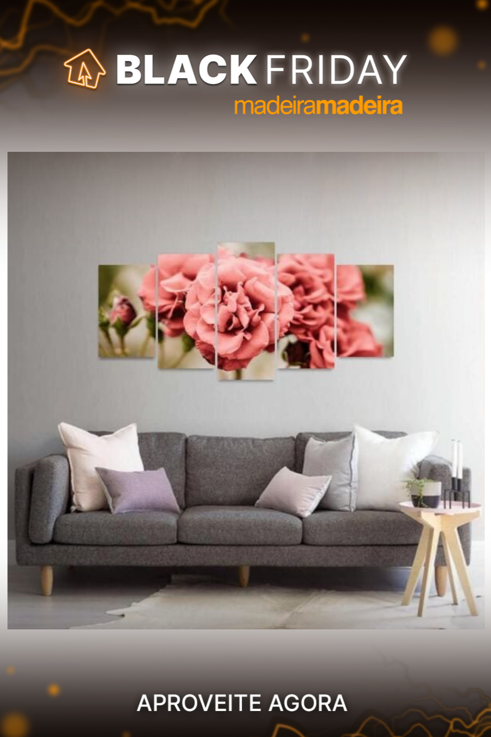 Ei, sabia que na MadeiraMadeira você pode comprar pelo Whatsapp? Mande uma mensagem que nossos consultores vão te ajudar na compra :) Floral, Sofa, Furniture, Home Decor, Products, Color Shades, Moldings, Environment, Colors