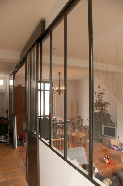 separation vitrée type atelier avec porte coulissante Atelier - porte coulissante style atelier separation vitrée type atelier avec porte coulissante Atelier - porte coulissante style atelier