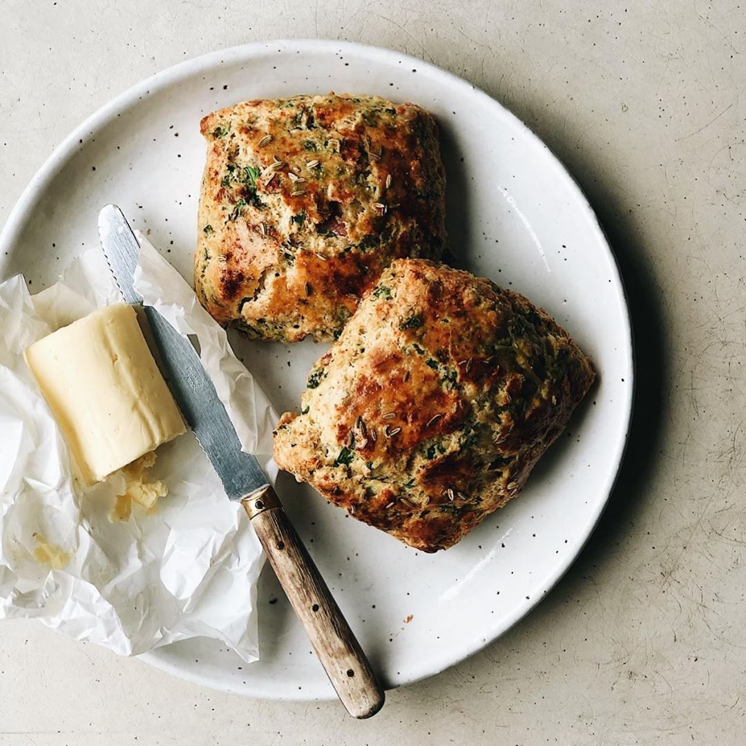 Wild Garlic And Cheese Scones Theboywhobakes