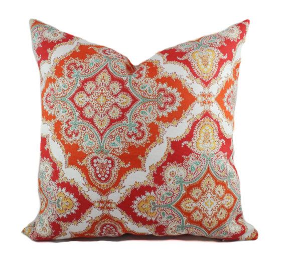 Orange outdoor pillows 18x18 Red Patio & Garden | Red throw pillows