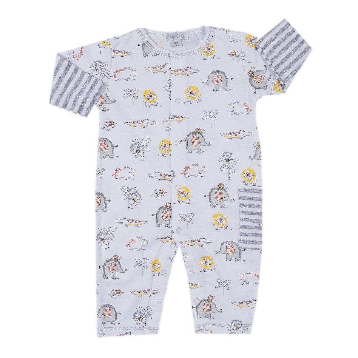 Kissy Kissy Baby-Boys Infant Jungle Out There Print Footie with Zipper