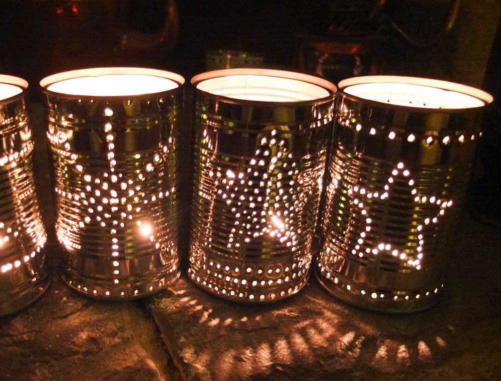 How to Make Tin Can Lanterns for Festive Friday #tincans I love the twinkle and sparkle of Christmas and am a to… More #tincans