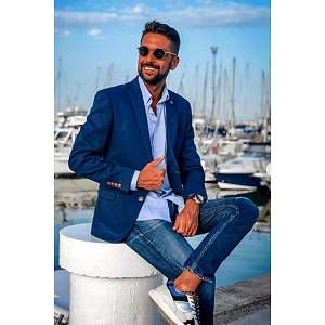 Blazer With Jeans Men, Blue Blazer Outfit Men, Blazer Outfits Men, Mens Fashion Blazer, Streetwear Men Outfits, Mens Casual Outfits, Well Dressed Men Casual, Well Dressed Men Over 50, Indian Wedding Suits Men