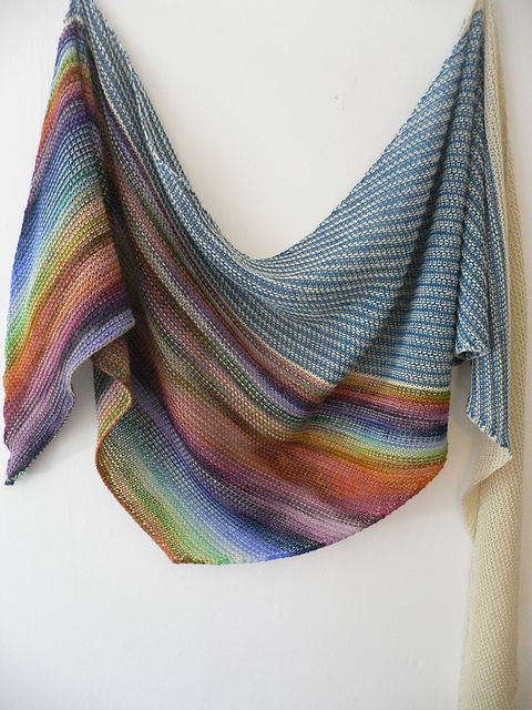 Colorful Shawl Knitting Patterns Decke Stricken Hakeln