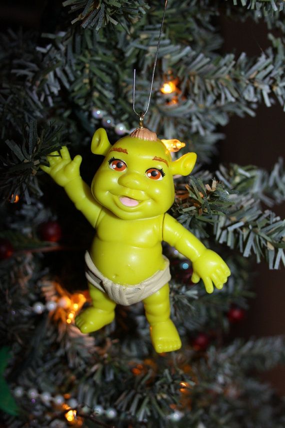 Baby Orge Shrek Recycled Christmas Happy Meal Ornament Nanna's Baby Orge Shrek Recycled Christmas Happy by NannasHiddenTreasure - Baby Orge Shrek Recycled Christmas Happy Meal Ornament Nanna's