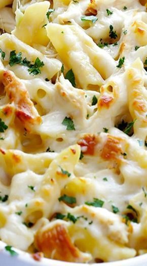 Huhn Alfredo Backte Ziti - Leckeres Essen #fallrecipesdinner