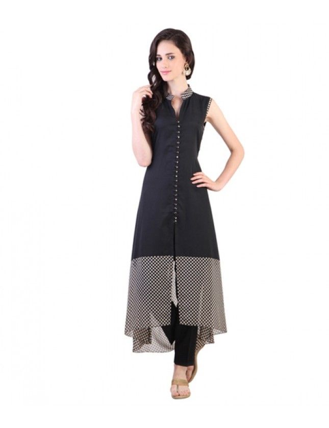 kurti design in black