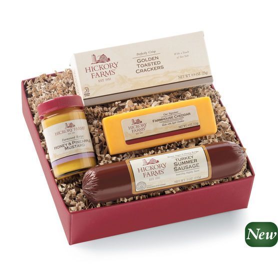 Hillshire Farm Turkey Hickory Sampler Gift Box 5 Oz Brown Sugar Honey Turke Hillshire Farm Beef Summer Hickory Farms Toasted Crackers Honey Turkey