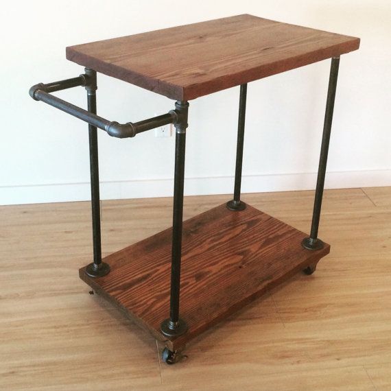 Cast Iron Pipe Reclaimed Fir Bar Cart Carts And Firs