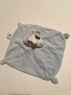 Details about Burts Bees Baby Lovey Security Blanket Plush Blue White Stripe Black Boy Knot #securityblankets