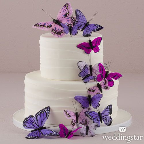 Purple Hand Painted Butterfly Cake Decorations Beautiful Butterfly Cake Decorations Purple Butterfly Cake Butterfly Cake Topper