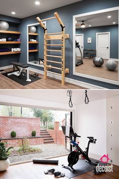 Home Gym Basement, Home Gym Garage, Diy Home Gym, Home Gym Decor, Gym Room At Home Ideas, Home Fitness Room Ideas, Half Garage Gym, Small Garage, Dream Garage