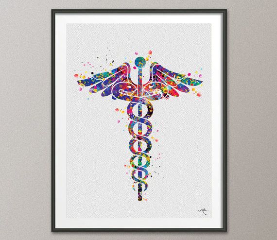 Brain Anatomy Watercolor Print Painting Wall Art Giclee Geekery Nerd Art Wedding