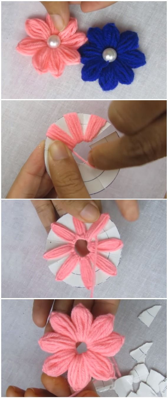Flower Embroidery - Amazing Trick #flowerfabric