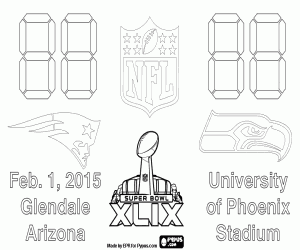 Super Bowl 2015 Arizona coloring page Football coloring pages