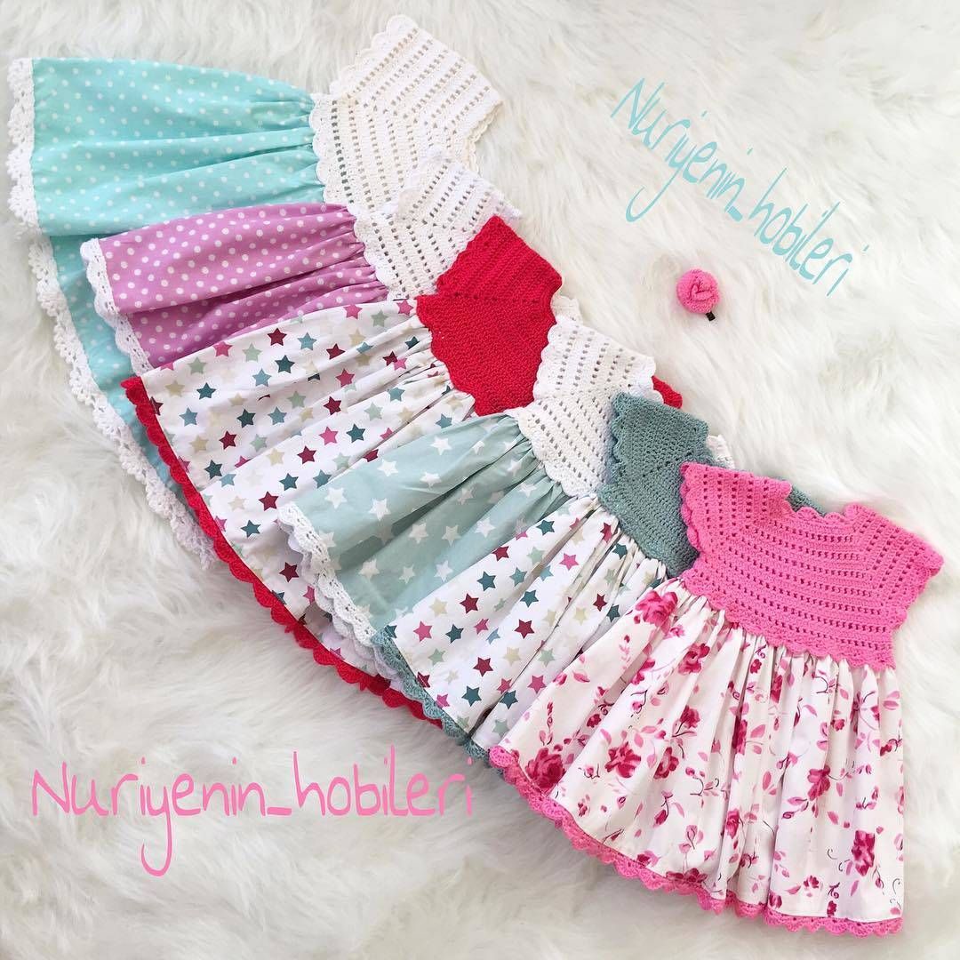 Örgü kız bebek elbiseleri Crochet Dress Pattern Free, Crochet Baby Dress, Free Pattern, Knit Crochet, Crochet Hats, Baby Party Dress, Knitted Baby Clothes, Crochet Lessons, Roby