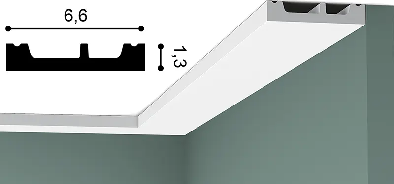 Потолочный плинтус Orac Decor SX157 Square / SX157F Square — дюрополимерный и полиуретановый | купить в Москве, цены Orac Decor