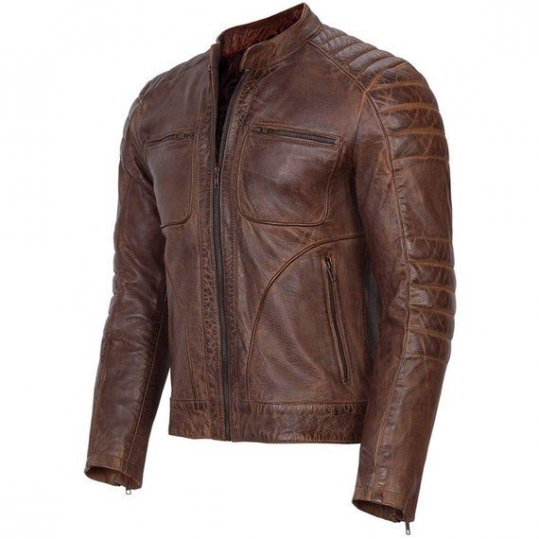Mens Biker Cafe Racer Motorcycle Brown Real Handmade Leather Jacket Men Sleatherjacket S Le In 2020 Fitted Distressed - Mens Brown Fitted Distressed Leather Jacket Mens Biker Cafe Racer Motorcycle Brown Real Handmade Leather Jacket Men Sleatherjacket S Le In 2020 Fitted Distressed - Mens Brown Fitted Distressed Leather Jacket