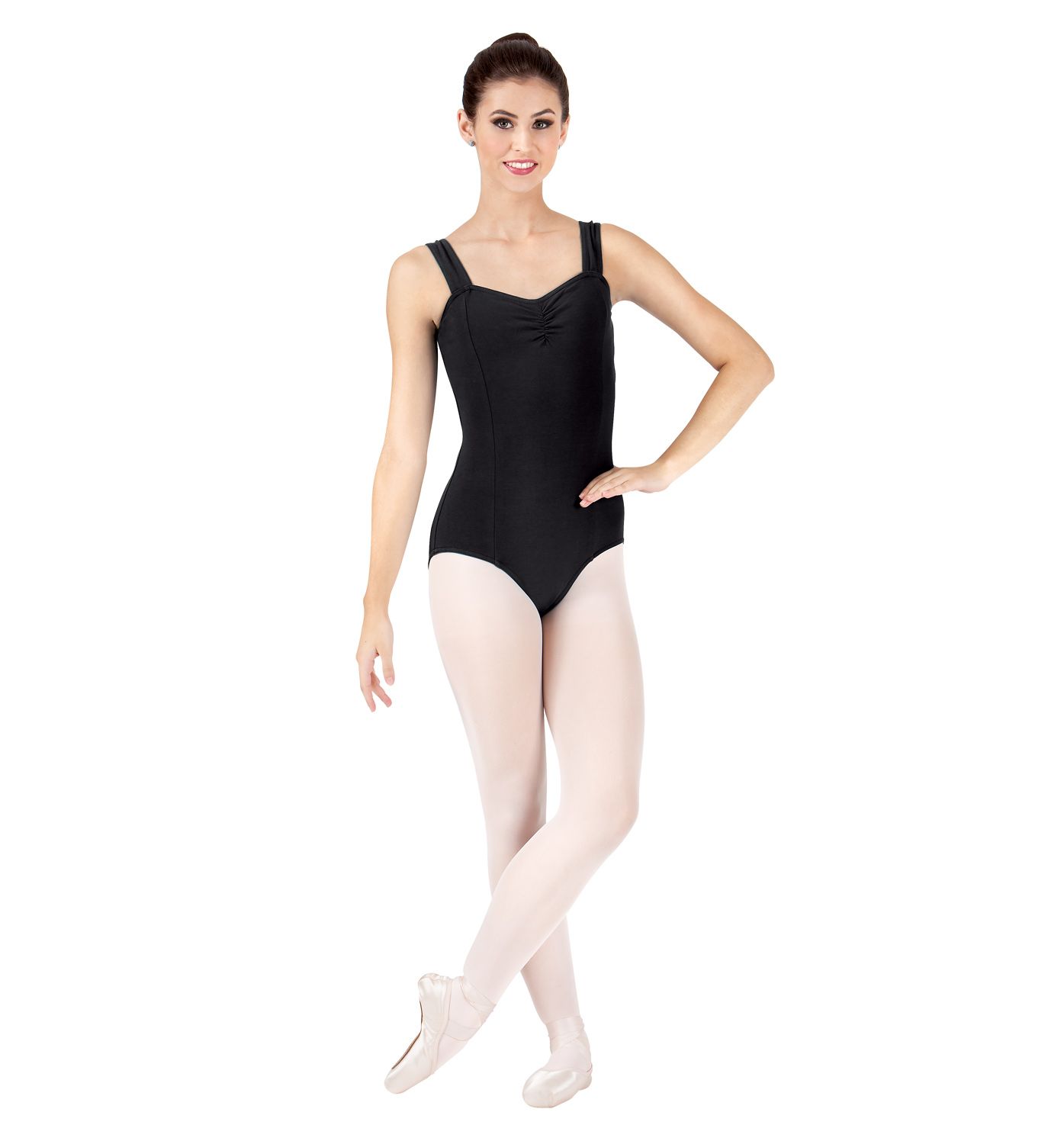 Mirella Womens Princess Seam Pinch Front Camisole Dance Leotard Medium Seafoam