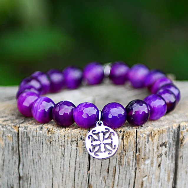 Erika Purple Onyx Rustic Cuff Erika Purple Onyx Rustic Cuff