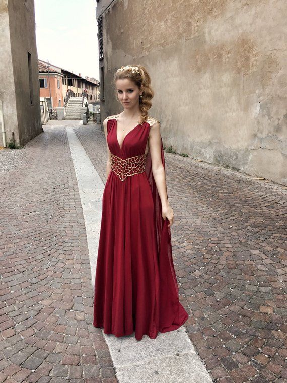 Game of Thrones Inspired Daenerys Dress - Grecian Gown Khaleesi Cosplay