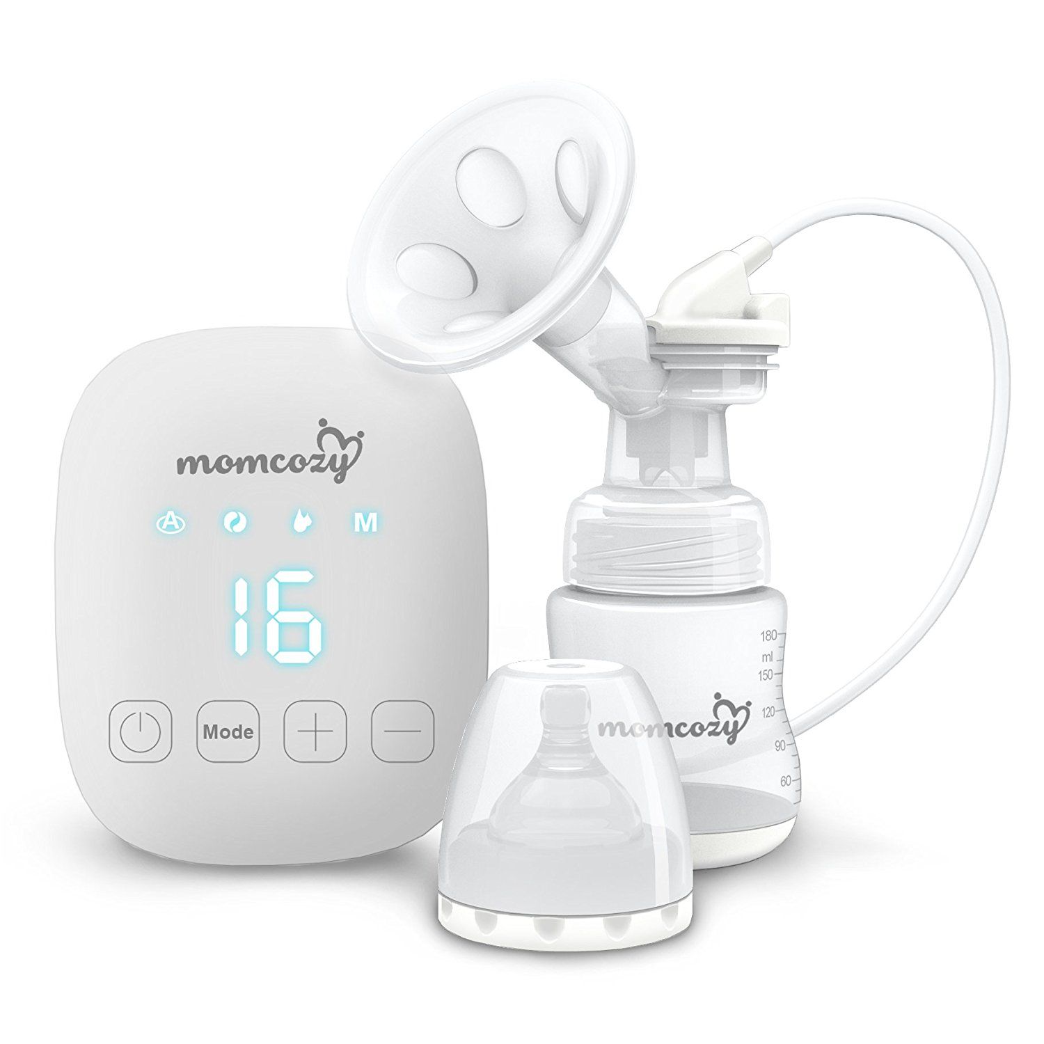 Tire-lait Electrique Pompe dallaitement Mains Libres Momcozy Pompe de Sein Automatique Silencieux Massage Postpartum Prolactine Rechargeable USB 4 Modes 16 Niveaux /Écran Tactile