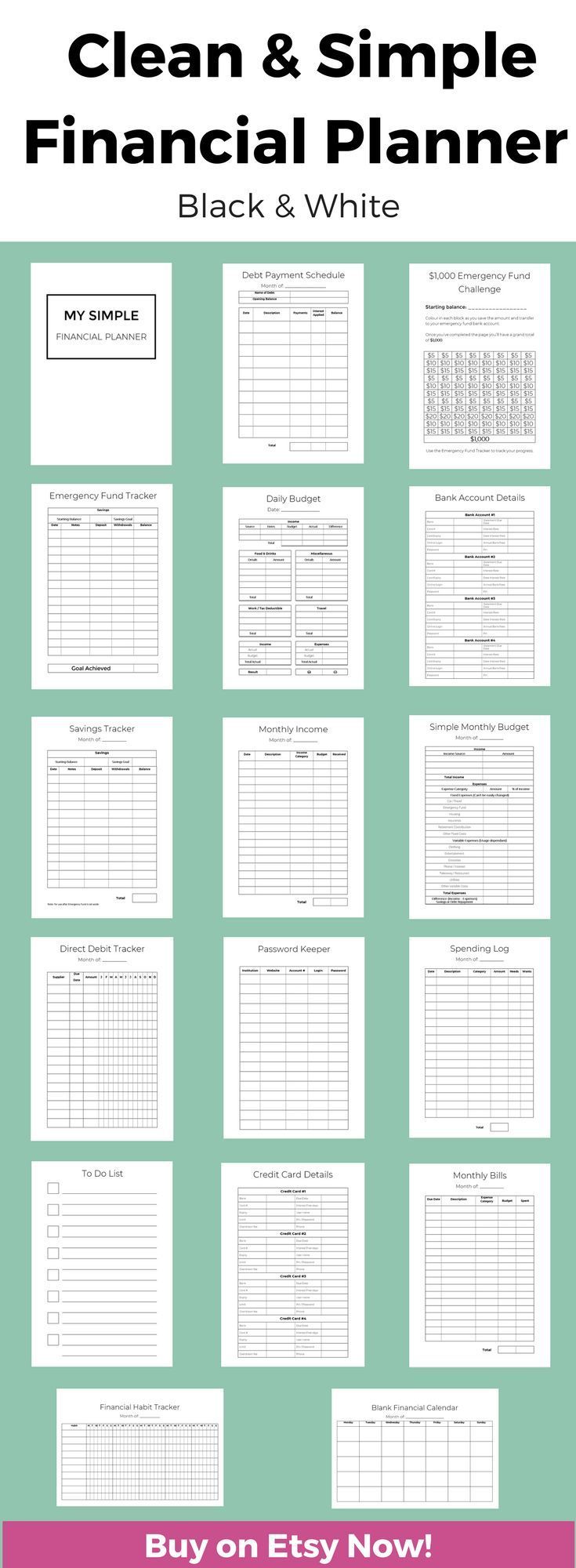 financial planner budget planner finance planner budget printable