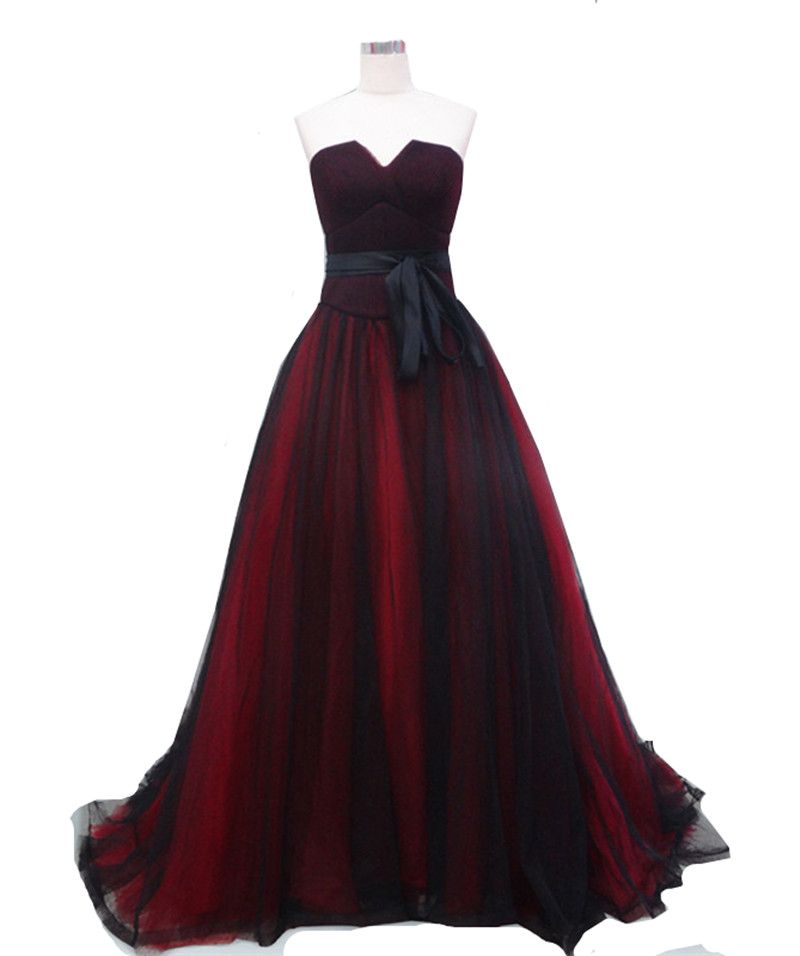 Dark red dresses, Ball gowns, Prom dresses