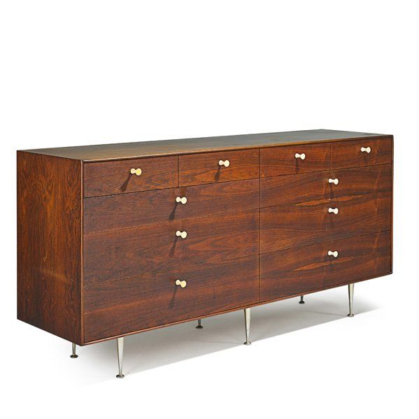 George Nelson Rosewood And Aluminum Thin Edge Ten Drawer Dresser George Nelson Thin Edge Ten Drawer Dresser