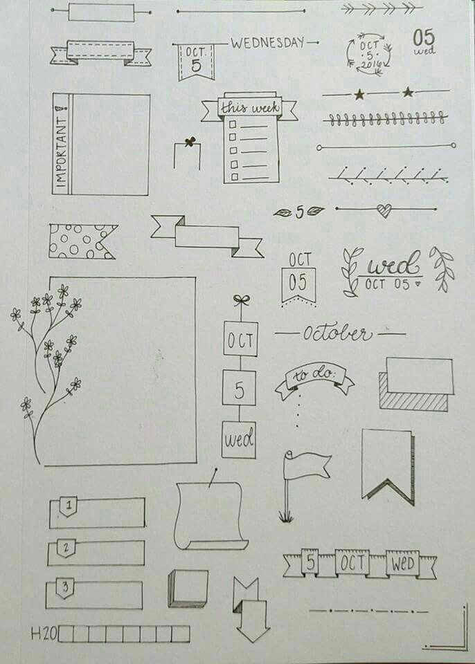 Um bullet jornal nada mais é do que um caderno que você usa fazer uma coisa chamada rapid logging, ou seja, anotar rapidamente as suas tarefas do dia. O objetivo é tornar as suas listas de afazeres em uma coisa prática e fácil. Bullet Journal Simple, Bullet Journal Headers, Bullet Journal 2019, Bullet Journal Banner, Bullet Journal Notebook, Bullet Journal Aesthetic, Bullet Journal Lettering Ideas, Bullet Journal Inspiration, Journal Ideas