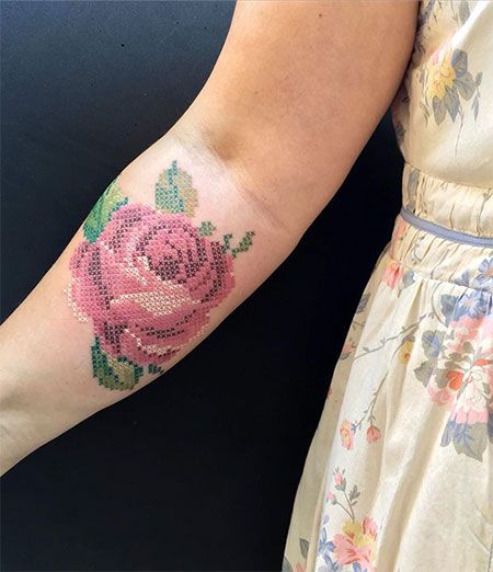 Cross Stitch Tattoos Cross Stitch Tattoo Stitch Tattoo Sewing Tattoos