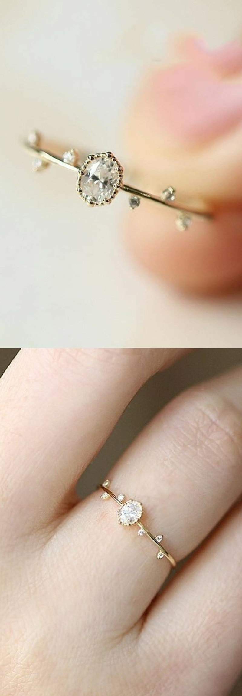 Little Crystal Twig Ring